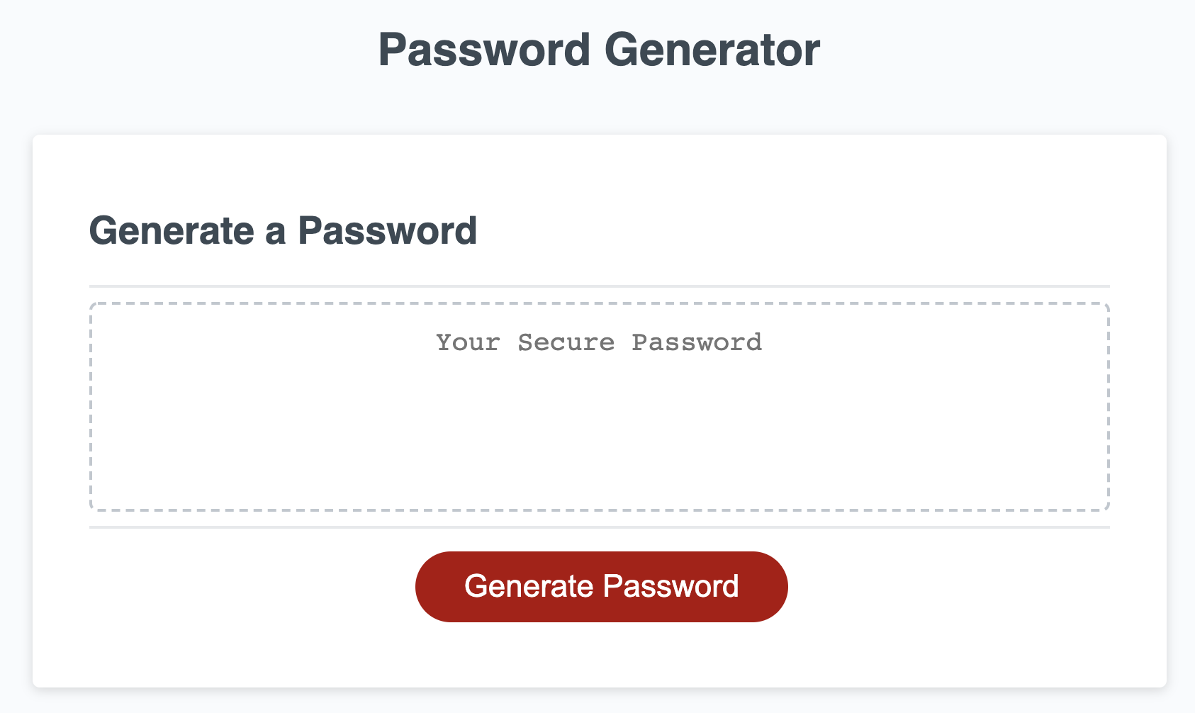 password generator screenshot